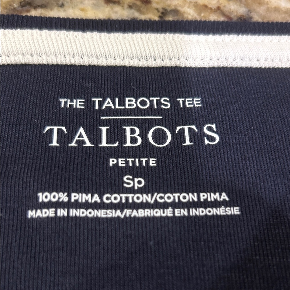 Talbots Navy Sleeveless Boatneck Tank - Picture 2 of 4